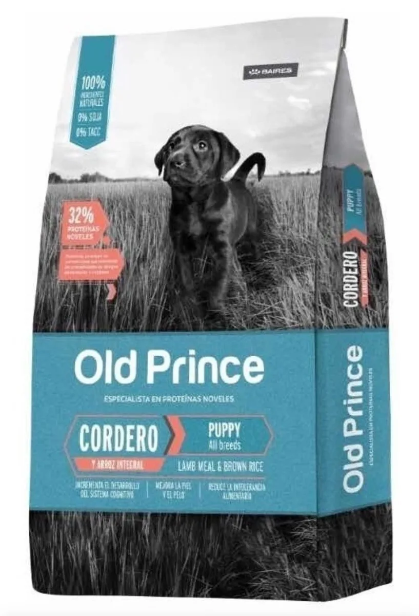 Old Prince Novel Cordero y Arroz Cachorro (Todas las Razas)