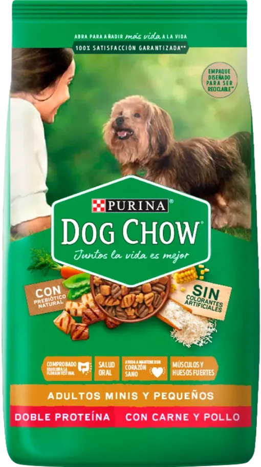 Purina Dog Chow Adultos Minis y Pequeños Sin Colorantes