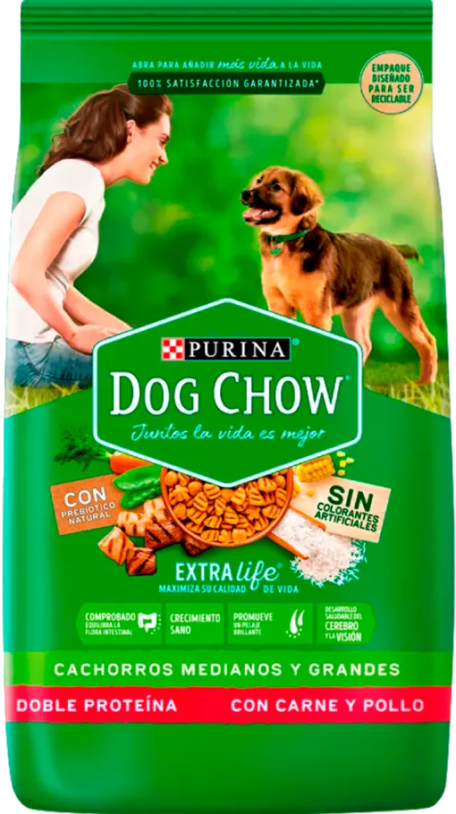 Purina Dog Chow Cachorros Sin Colorantes (Todos los tamaños)