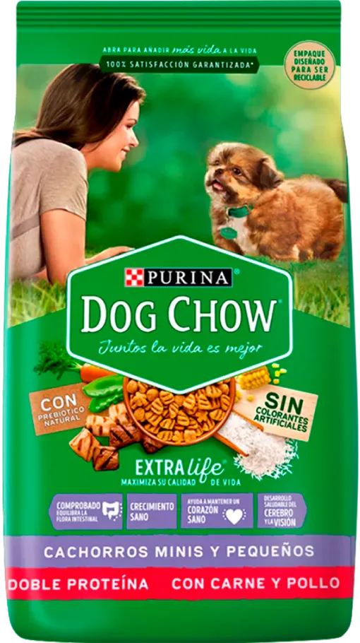 Purina Dog Chow Cachorros Minis y Pequeños (Con Colorante)