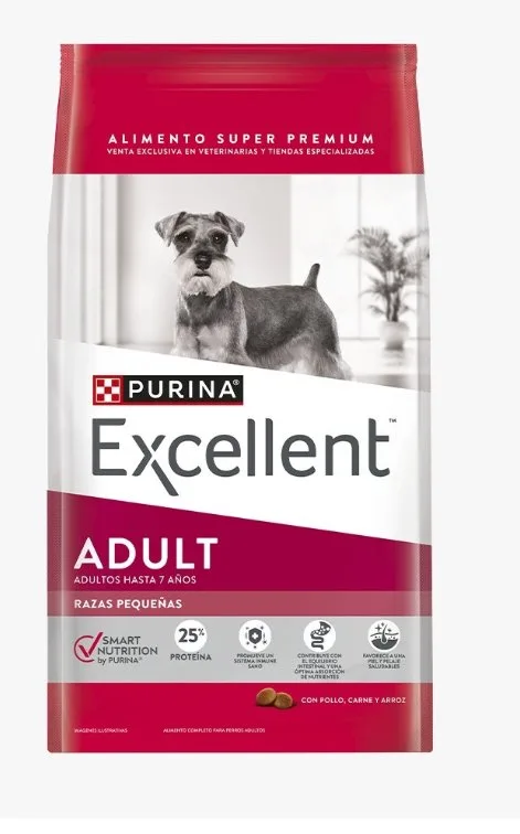 Purina Excellent Adulto Pollo y Arroz Razas Minis y Pequen?as