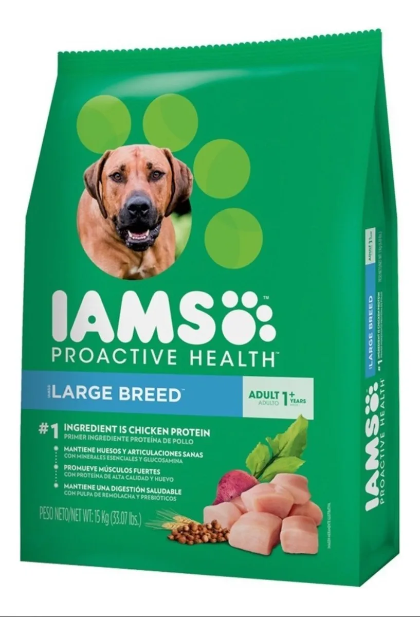Iams Perros Adultos Razas Grandes sabor Pollo