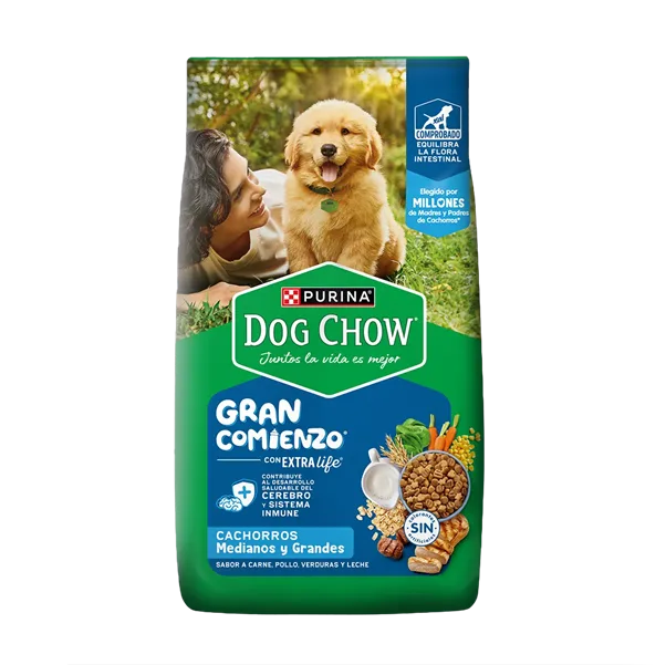 Dog Chow Gran Comienzo Cachorros Medianos y Grandes