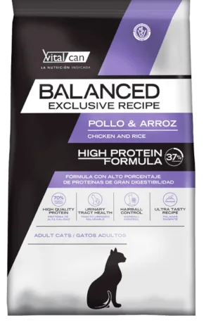 Vitalcan Balanced Exclusive Recipe Pollo y Arroz Gato Adulto